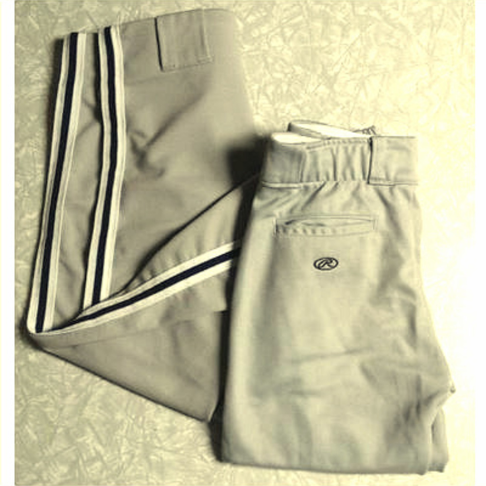 Set of 2 Gray Youth Baseball Pants ~ Rawlings XL